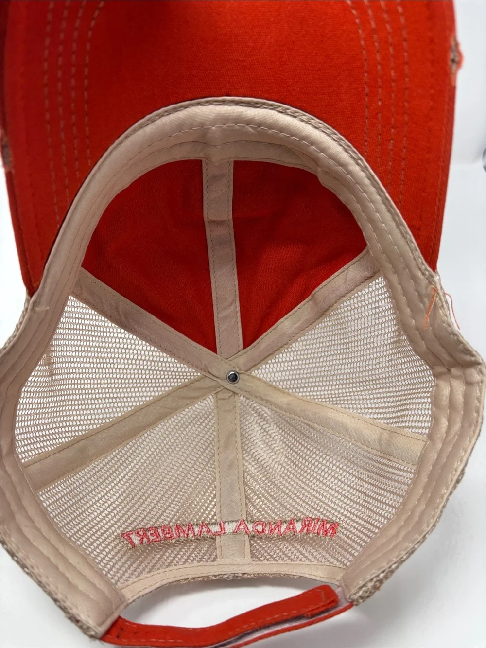 Miranda Lambert WILDCARD Orange Mesh Trucker Hat adjustable